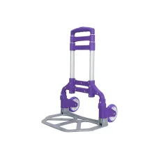 Портативний складний візок на коліщатках до 80 кг Folding Hand Truck Фіолетовий Алюмінієвий З м'яким ходом