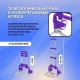 Портативний складний візок на коліщатках до 80 кг Folding Hand Truck Фіолетовий Алюмінієвий З м'яким ходом