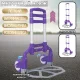 Портативний складний візок на коліщатках до 80 кг Folding Hand Truck Фіолетовий Алюмінієвий З м'яким ходом