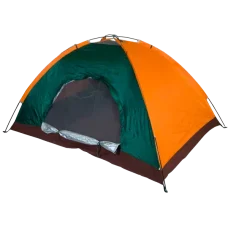Намет туристичний 1-місний 2x1 м Easy-Camp Намет з москітною сіткою Зелено-оранжева