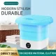 Складана силіконова пральна машина на 8 літрів Folding Washing Machine MLZ-001 Біло-блакитна