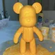 Набір для творчості з фарбами Ведмедик 23 см BOSHO Bear YELLOW Флюїдний Ведмедик та 3 фарби в комплекті