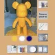 Набір для творчості з фарбами Ведмедик 23 см BOSHO Bear YELLOW Флюїдний Ведмедик та 3 фарби в комплекті
