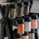 Карусель для спецій 18 баночок на підставці, що крутиться, на 360° Spice Rack Чорний