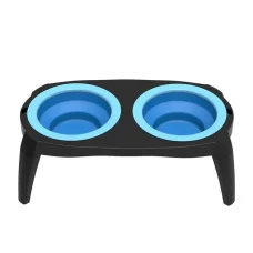 Миска подвійна на складній підставці для собак та котів Pet Bowl Set Миска для домашніх тварин