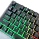 Ігрова провідна механічна комп'ютерна клавіатура з RGB підсвічуванням AOAS M-700 Чорна