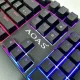 Ігрова провідна механічна комп'ютерна клавіатура з RGB підсвічуванням AOAS M-700 Чорна
