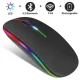 Безпровідна безшумна мишка на акумуляторі зі світлодіодним RGB підсвічуванням BauTech RF-6800 Bluetooth-2.4 ГГц