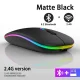 Безпровідна безшумна мишка на акумуляторі зі світлодіодним RGB підсвічуванням BauTech RF-6800 Bluetooth-2.4 ГГц