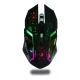 Бездротова ігрова мишка зі світлодіодним RGB підсвічуванням Weibo WB-911 Чорна 4 рівня чутливості