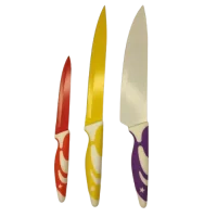 Набір ножів з керамічним покриттям HIGH QUALITY KNIFE SET 3 шт Набір ножів для кухні