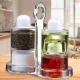 Набір із 4 ємностей із підставкою для спецій Spice Jar. O.V.S.P. Stack Dispense Органайзер для зберігання спецій