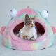 М'яка лежанка-будиночок для котів та собак у вигляді риби 50x35 см Плюшевий спальний будиночок для тварин