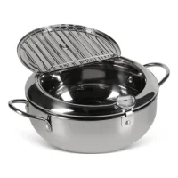 Фритюрниця з нержавіючої сталі на 2.2 л з термометром Fryer Pot Каструля для фритюрниці