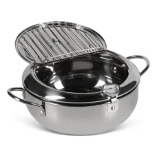 Фритюрниця з нержавіючої сталі на 2.2 л з термометром Fryer Pot Каструля для фритюрниці