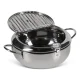 Фритюрниця з нержавіючої сталі на 2.2 л з термометром Fryer Pot Каструля для фритюрниці