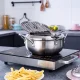 Фритюрниця з нержавіючої сталі на 2.2 л з термометром Fryer Pot Каструля для фритюрниці
