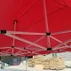 Посилений розсувний намет-гармошка на білому каркасі для саду 2х3 м Червоний Тент для вуличної торгівлі