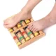 Масажер для ніг дерев'яний з гумовими роликами Foot Massager Роликовий масажер для ніг