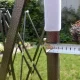 Розсувний шатер на чорному каркасі для саду намет 3х4.5 м Зелений Тент для відпочинку на природі