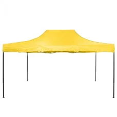 Розсувний намет на чорному каркасі для саду намет 3х4.5 м Жовтий Тент для відпочинку на природі