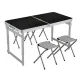 Посилений туристичний складаний стіл для пікніка та 4 стільці Folding Table Чорний Стіл із стільцями для дачі