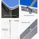 Посилений туристичний складаний стіл для пікніка та 4 стільці Folding Table Синій Стіл із стільцями для дачі