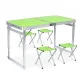 Посилений туристичний складаний стіл для пікніка та 4 стільці Folding Table Зелений Стіл із стільцями для дачі