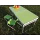 Посилений туристичний складаний стіл для пікніка та 4 стільці Folding Table Зелений Стіл із стільцями для дачі