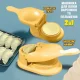 Машинка для ліплення вареників та пельменів Dumpling Mold Механічна прес форма для тесту Жовта