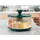 Набір із 5 ємностей з підставкою для спецій Round Box Органайзер для зберігання спецій Зелений