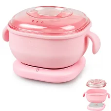 Апарат для нагрівання воску із силіконовою чашею Wax kettle AND651 Воскоплав Рожевий