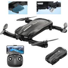Складаний квадрокоптер на радіокеруванні з камерою D18 DRONE Квадрокоптер із WiFi камерою Чорний