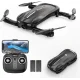 Складаний квадрокоптер на радіокеруванні з камерою D18 DRONE Квадрокоптер із WiFi камерою Чорний