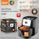 Електрична фритюрниця великої ємності 6.6 л на 1600 Вт Air Fryer R.5281 Фритюр для кухні