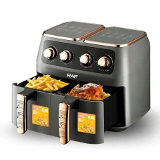 Подвійна Аеро фритюрниця для приготування без олії 12 л на 2800 Вт Air Fryer R.5236 Фритюр для кухні