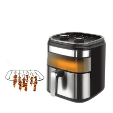 Аерофрітюрниця на 7 л з гратами та невеликими шампурами 1500 Вт Air Fryer R.5354 Фритюрниця на кухню