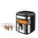 Аерофрітюрниця на 7 л з гратами та невеликими шампурами 1500 Вт Air Fryer R.5354 Фритюрниця на кухню
