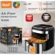Аерофрітюрниця на 7 л з гратами та невеликими шампурами 1500 Вт Air Fryer R.5354 Фритюрниця на кухню