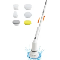 Бездротова електрична щітка для прибирання з насадками Cleaning Brush AND849 Універсальна щітка для прибирання