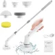 Бездротова електрична щітка для прибирання з насадками Cleaning Brush AND849 Універсальна щітка для прибирання