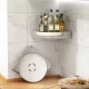 Кутова пластикова обертова полиця для ванної кімнати Multi Functional Rotational Tray Органайзер у ванну