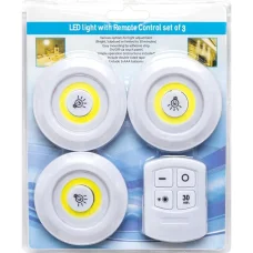 Набір із трьох LED автономних ламп з пультом 1+3COB Портативні світлодіодні світильники