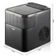 Компактный ледогенератор для дома Ice Maker RAF R.3331 165 Вт Аппарат для производства льда Черный