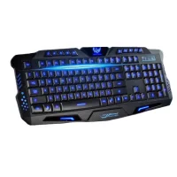 Ігрова провідна комп'ютерна клавіатура з RGB підсвічуванням Keyboard Led M200 Чорна 114 клавіш