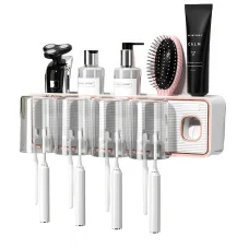 Диспенсер для зубного приладдя з 4 склянками Toothbrush holder 223-55 Органайзер для ванни
