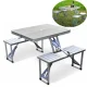 Розкладний стіл-валіза для пікніка з 4 стільцями Aluminum picnic table Туристичний стіл-валіза зі стільцями