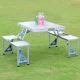 Розкладний стіл-валіза для пікніка з 4 стільцями Aluminum picnic table Туристичний стіл-валіза зі стільцями