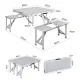 Розкладний стіл-валіза для пікніка з 4 стільцями Aluminum picnic table Туристичний стіл-валіза зі стільцями