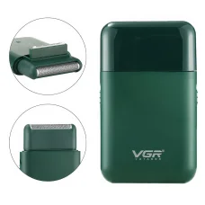 Міні електробритва на акумуляторі з висувним триммером VGR Professional Men's Shaver V-390 Green